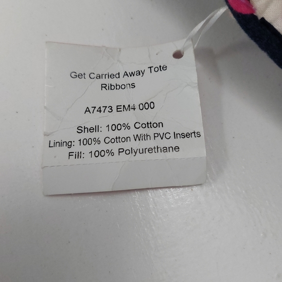 Vera Bradley Get Carried Away Tote Ribbons NWT - Picture 4 of 4